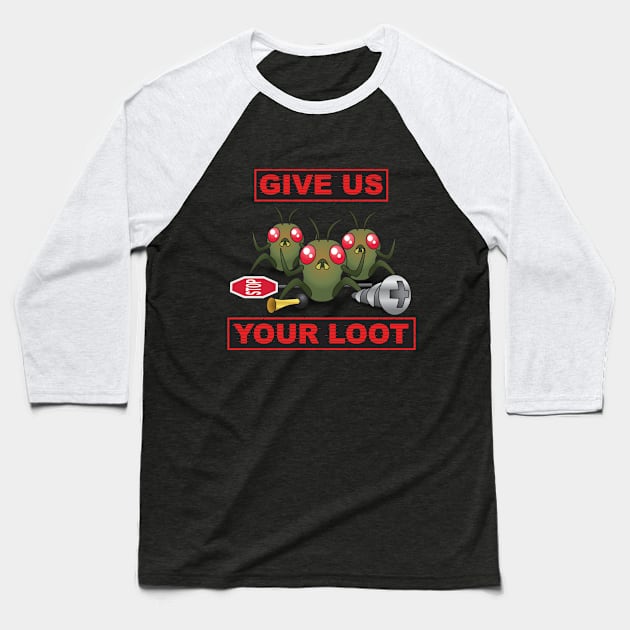 Loot Bugs Baseball T-Shirt by ThompsonTom Tees